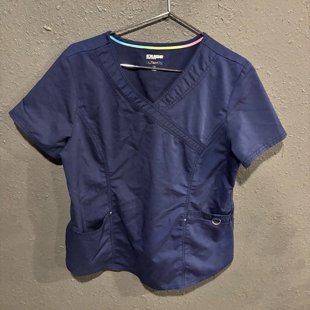 Women's ScrubStar Navy Scrub Top